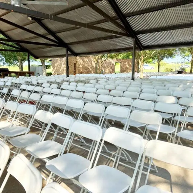 Alt view image 7 of 7 - White Folding Chairs 10-Pack,Portable Events Chairs, Plastic Folding Chair, Stylish 650 lb Capacity for Party, School and Church