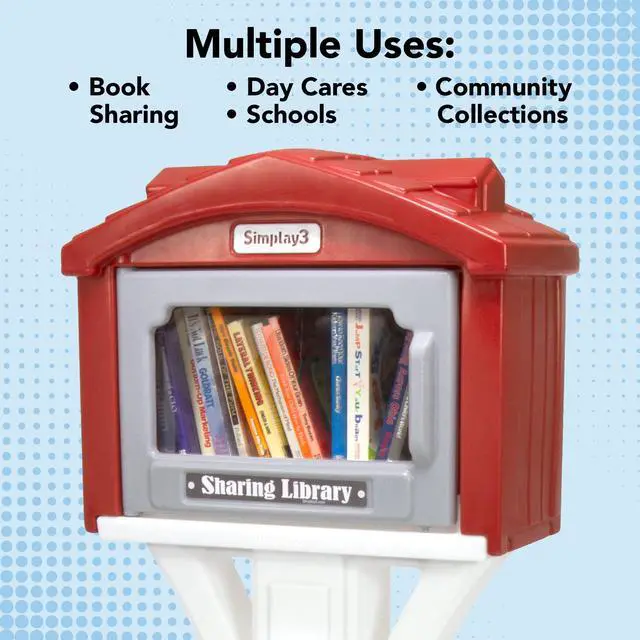 Alt view image 4 of 7 - Dig-Free Sharing Library for Indoor or Outdoor Use, Little Sharing Library for Neighborhoods and Schools, Made in USA