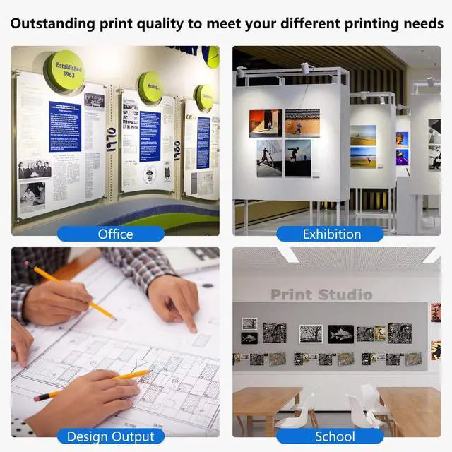 Alt view image 7 of 7 - 727 Ink Cartridges Compatible HP 727 C1Q12A B3P23A B3P24A B3P19A B3P20A B3P21A Replacment for HP DesignJet T930 T920 T1500 T2500 T1530 T2530 (6 Pack, 300-ml MB, 130-ml PB/G/C/M/)
