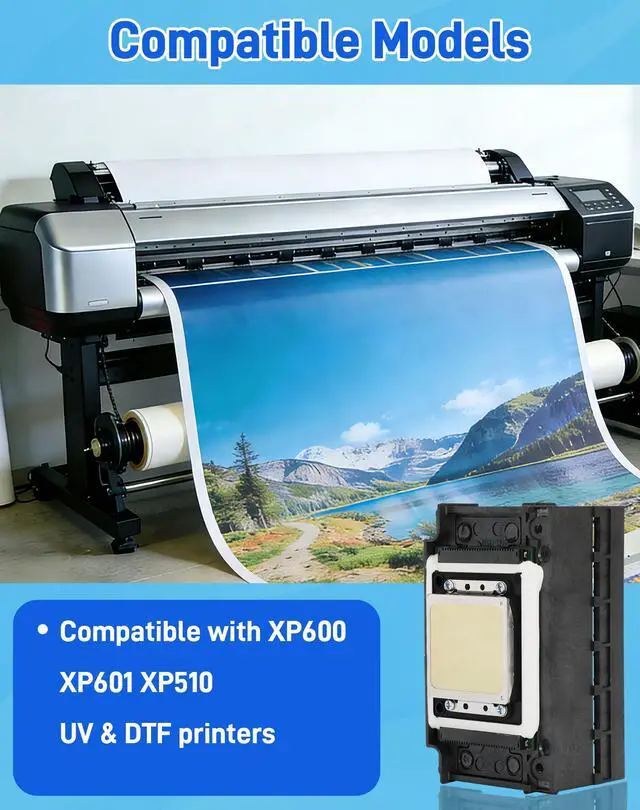 Alt view image 2 of 7 - XP600 Printhead Replacement for UV DTF Printers, High-Precision 6 Color Print Head for XP600 XP601 XP510, Smooth Ink Flow & Anti-Clogging Nozzle, with 2PCS 29 Pins Flat Data Cable