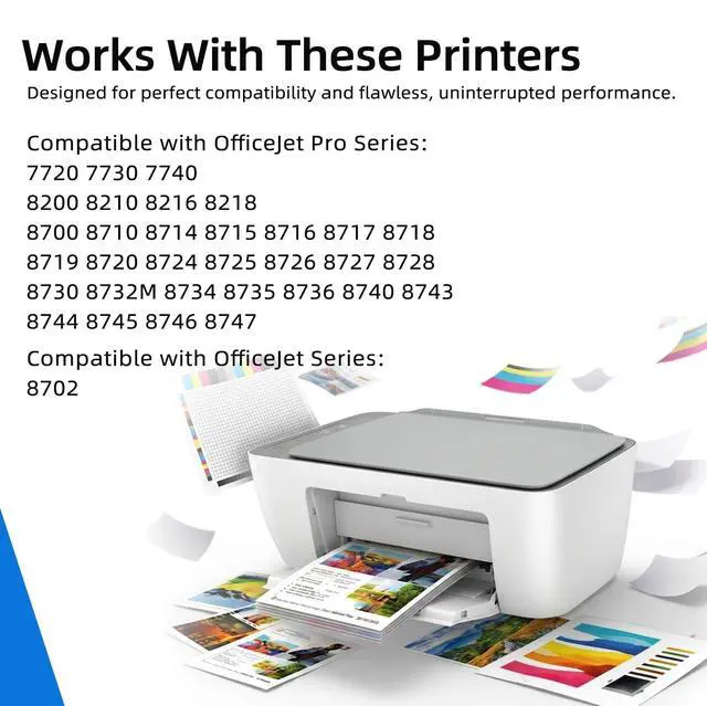 Alt view image 2 of 7 - 952XL Ink Cartridge Compatible for HP Ink 952 XL HP952XL Cartridges Combo Pack (4-Pack) Work with Officejet Pro 8710 7740 8720 8702 8210 7720 8715 8730 8740 8216 8716 8725 8700 8200 7730 8735 Printers
