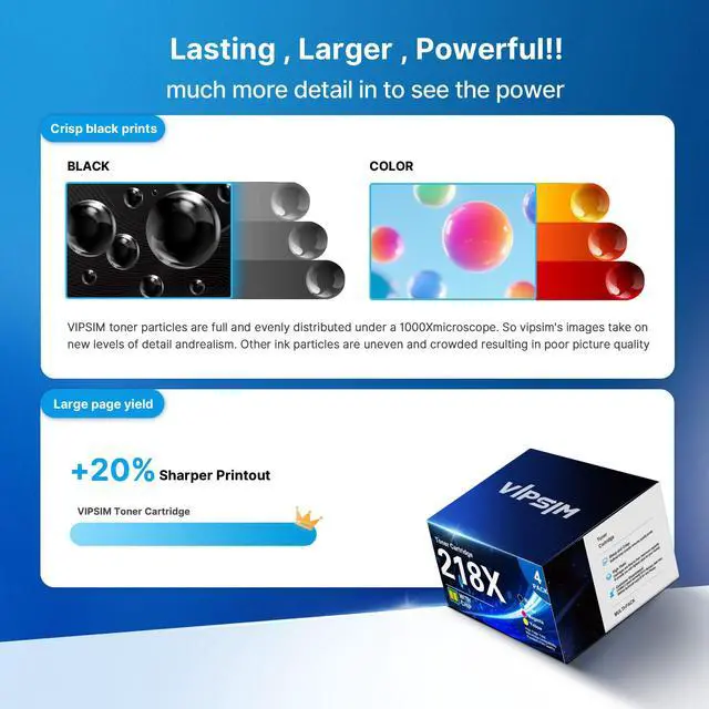 Alt view image 5 of 6 - 218X Toner Work for HP 3301fdw 3301cdw 3301sdw 3201dw 4 Pack 218X 218 Toner | Compatible for HP 218X for HP color laserjet pro mfp 3301sdw 3301fdw 3301cdw 3201dw hp218x toner cartridges 4 pack