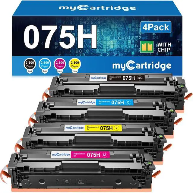 Main image of 075H Toner Cartridge Set 075 Compatible for Canon MF665Cdw MF663Cdw MF660 | Replacment for Canon Color ImageCLASS LBP646Cdw MF662Cdw LBP647Cdw LBP640c MF660c Laser Printer Ink High Capacity 4 Pack