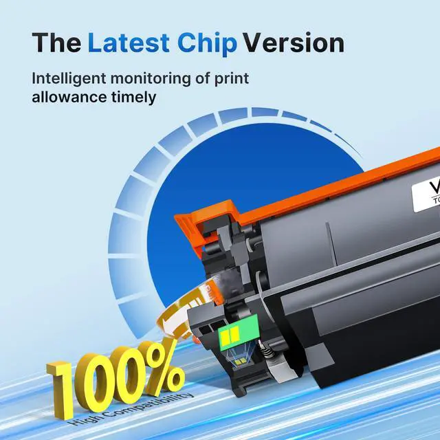 Alt view image 5 of 6 - 210A Toner Cartridges 4 Pack (with Chip) - Replacement for HP 210A 210X Toner Cartridges for HP Color LaserJet Pro MFP 4301fdw Toner, MFP Pro 4301fdn 4201dw 4201dn 4301 4201 Series Printer W2100A