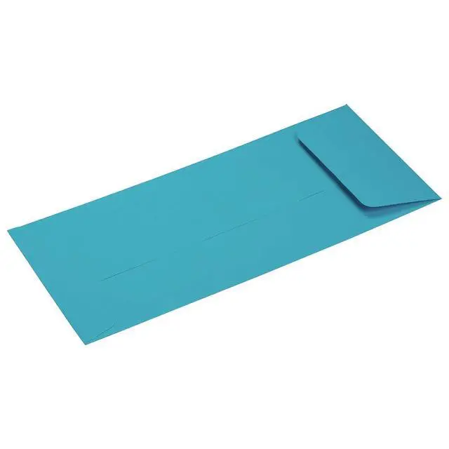 Alt view image 3 of 4 - #10 Policy Business Colored Envelopes - 4 1/8 x 9 1/2 - Blue Recycled - Bulk 500/Box