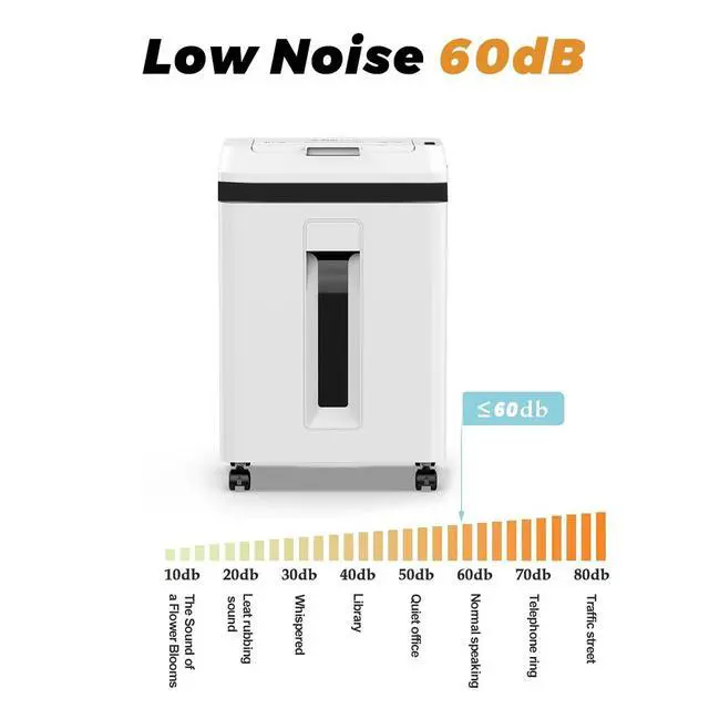 Alt view image 7 of 7 - 150-Sheet Auto Feed Paper Shredder with Wheels, Heavy Duty Cross-Cut Shredder for Home Office, Quiet Automatic Document Shredder High Security White