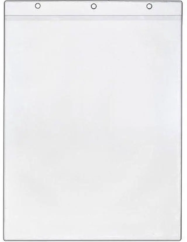 Alt view image 3 of 4 - StoreSMART - Sheet Protector - Holes on Short Side, Open Short Side - 50-Pack - 8 1/2" x 11" - Clear Vinyl Plastic - VH1430-50