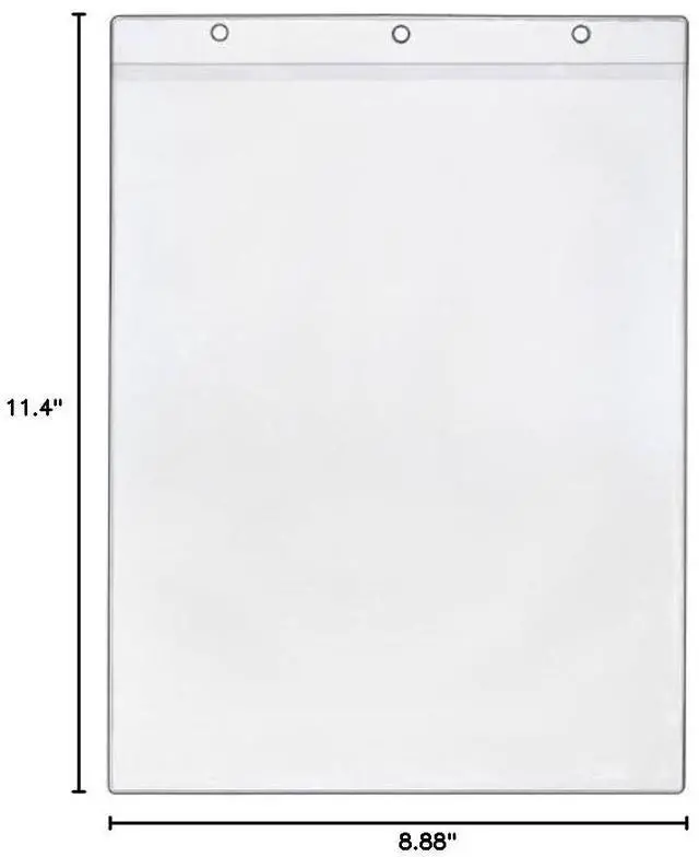 Alt view image 4 of 4 - StoreSMART - Sheet Protector - Holes on Short Side, Open Short Side - 50-Pack - 8 1/2" x 11" - Clear Vinyl Plastic - VH1430-50