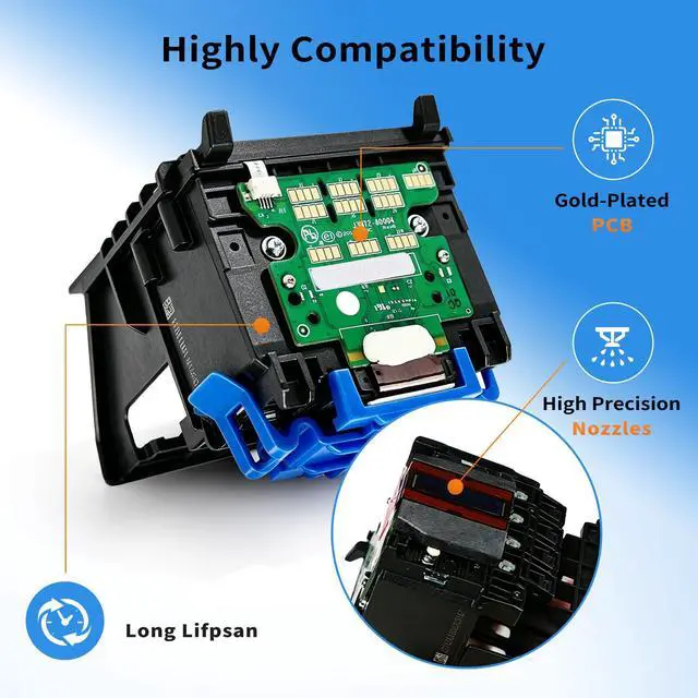 Alt view image 4 of 7 - 952 Printhead Compatible with HP officejet pro 8710 7740 8710 8715 8720 8725 8730 8740 Printer, Replacement for Parts 952 Printhead (1 Pack, with Chip)