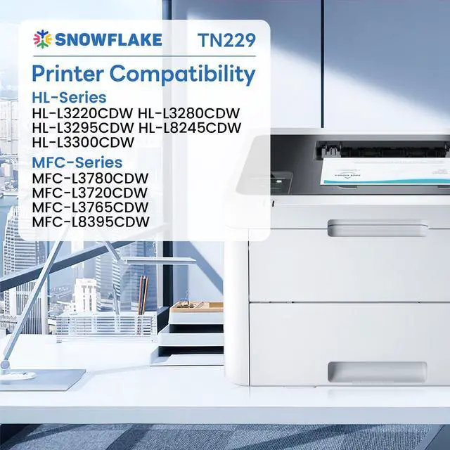 Alt view image 2 of 6 - TN229 Toner Cartridges Compatible TN2294PK 4-Pack Printer Toner Cartridges Replacement for Brother TN229 229 TN-229 MFC-L3765CDW MFC-L3780CDW MFC-L3720CDW Toner (TN2294pk)