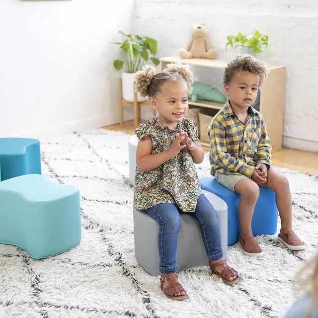 Alt view image 2 of 7 - SoftZone Toddler Modular Stool Seating Set, Classroom Furniture, Contemporary, 6-Piece