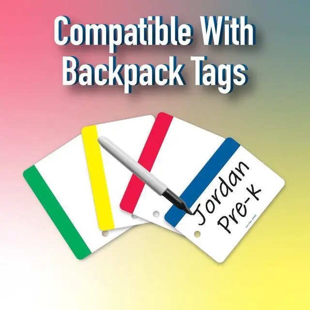 Alt view image 4 of 4 - 3.25W x 8H Student Pickup Safe Dismissal Thick Rearview Mirror Hang Tags (Pack of 50) Vehicle Hang Tags Car Hang Tags for Schools, Daycares, After School Programs and More (Green)