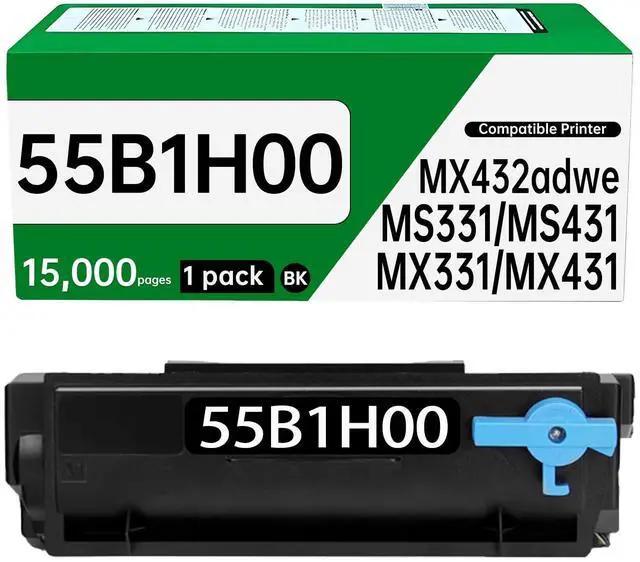 Main image of 55B1H00 MS331 MS431 Toner Cartridge (15,000 Pages) with Chip Replacement Compatible for Lexmark MS431dn MS431dw MX431adn MX432adwe MS331dn MX331adn Laser Printers (Black,1-Pack)