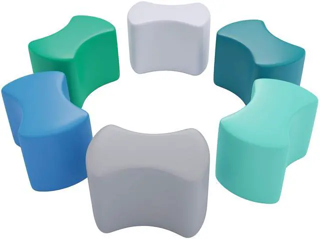 Main image of SoftZone Toddler Modular Stool Seating Set, Classroom Furniture, Contemporary, 6-Piece