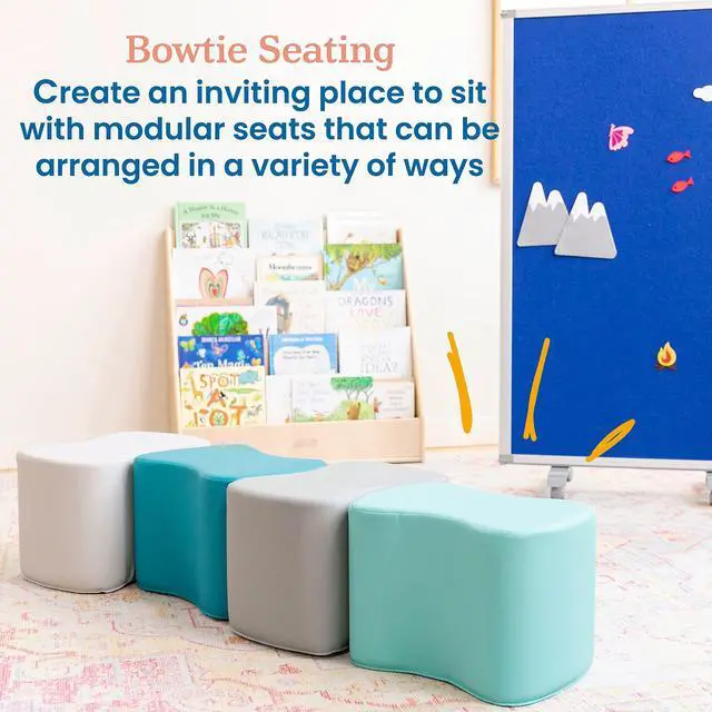 Alt view image 4 of 7 - SoftZone Toddler Modular Stool Seating Set, Classroom Furniture, Contemporary, 6-Piece