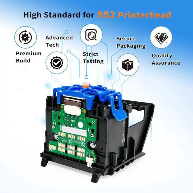 Alt view image 3 of 7 - 952 Printhead Compatible with HP officejet pro 8710 7740 8710 8715 8720 8725 8730 8740 Printer, Replacement for Parts 952 Printhead (1 Pack, with Chip)