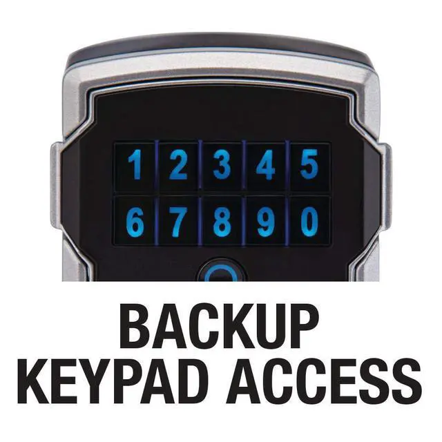 Alt view image 4 of 7 - Digital Lock Box for Keys with Code, Electronic Wall Mount Key Safe with Bluetooth Connection to iOS/Android App and Sharable Keypad Codes, 3-1/4 Inches Wide, 5441EC