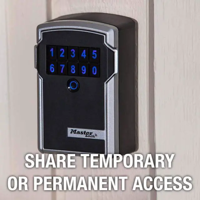 Alt view image 7 of 7 - Digital Lock Box for Keys with Code, Electronic Wall Mount Key Safe with Bluetooth Connection to iOS/Android App and Sharable Keypad Codes, 3-1/4 Inches Wide, 5441EC