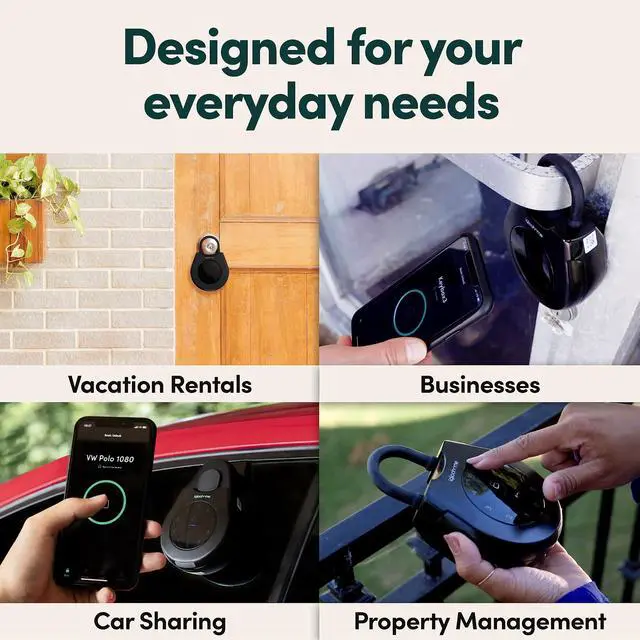Alt view image 4 of 6 - Keybox 3 Smart Lock Box, Large Key Safe w/Airbnb Sync (iOS/Android) Remotely Generate Bluetooth-Keys & Pin Codes Without Internet