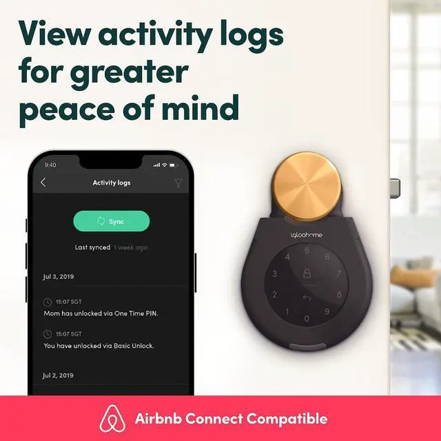 Alt view image 6 of 6 - Keybox 3 Smart Lock Box, Large Key Safe w/Airbnb Sync (iOS/Android) Remotely Generate Bluetooth-Keys & Pin Codes Without Internet
