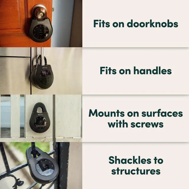 Alt view image 5 of 6 - Keybox 3 Smart Lock Box, Large Key Safe w/Airbnb Sync (iOS/Android) Remotely Generate Bluetooth-Keys & Pin Codes Without Internet