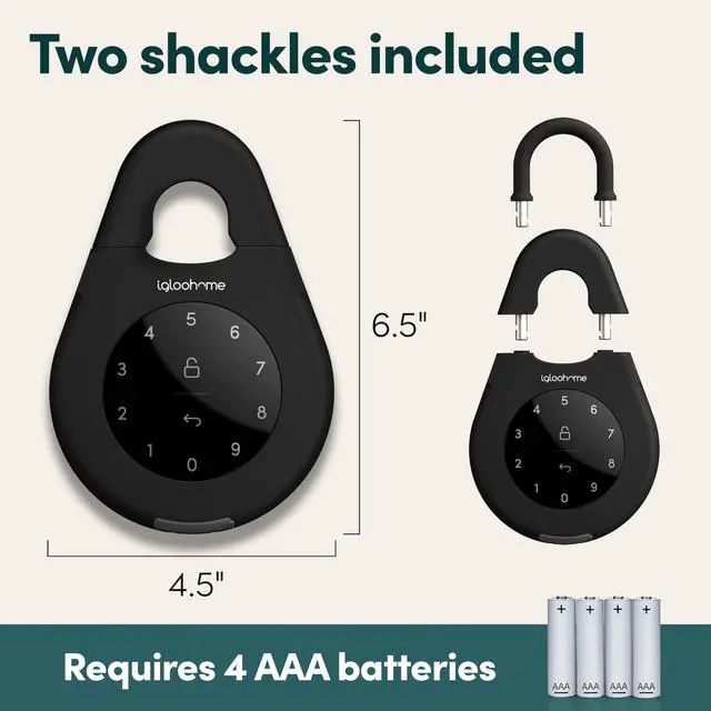 Alt view image 7 of 7 - Keybox 3 Smart Lock Box 2-Pack, Large Key Safe w/Airbnb Sync (iOS/Android) Remotely Generate Bluetooth-Keys & Pin Codes Without Internet