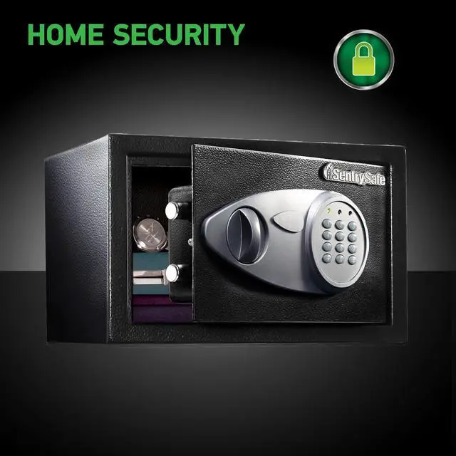 Alt view image 2 of 7 - Safe with Digital Keypad Lock, Steel Safe with Interior Lining and Bolt Down Kit for Money, Jewelry, Electronics, 0.58 Cubic Feet, 8.7 x 13.8 x 9.7 Inches, X055