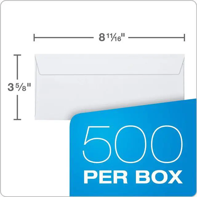 Alt view image 5 of 7 - #8 Double Window Envelopes, Self Seal Security Envelopes for QuickBooks Checks, 3 5/8" x 8 11/16", 24 lb White, 500 per Box (QUA50766) (Pack of 5)