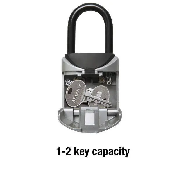 Alt view image 2 of 7 - Lock Box, Set Your Own Combination Portable Key Safe, 2-3/4 in. Wide, 5406D,Black, Grey (Pack of 4)