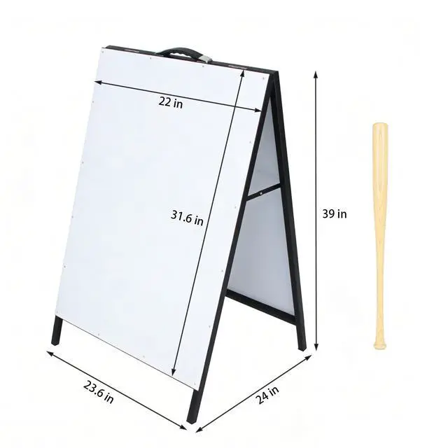 Alt view image 5 of 7 - ® 24 X 39 A-Frame White Board with Handle Menu Board Dry Erase Sidewalk Advertising Sign Store Promotion Message Stand 1134NEW-NF