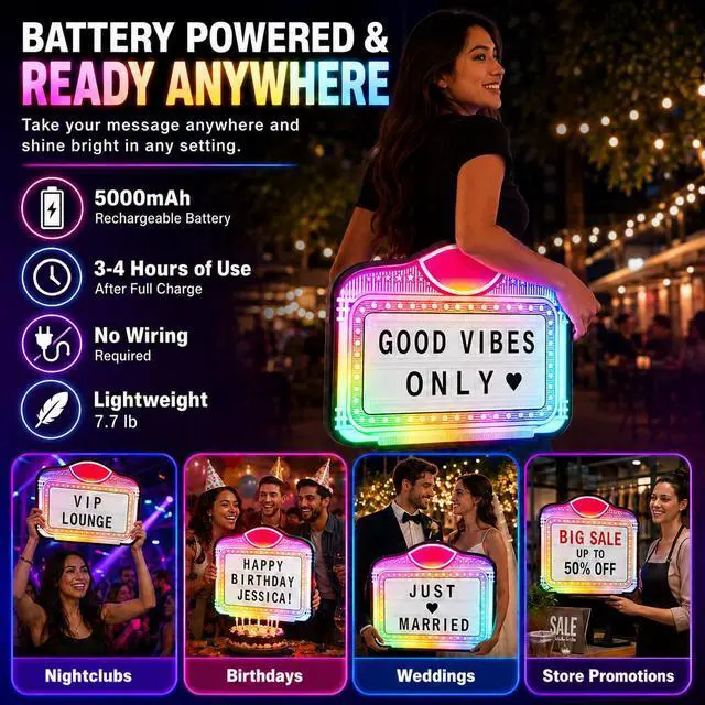Alt view image 4 of 7 - Bottle Service Sign Bottle Girl Sign Club Signs for Bottle Service Bottle Presenter for Night Club Bottle Service Lights