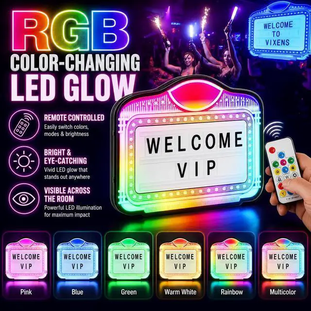 Alt view image 3 of 7 - Bottle Service Sign Bottle Girl Sign Club Signs for Bottle Service Bottle Presenter for Night Club Bottle Service Lights