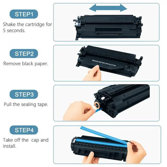 Alt view image 6 of 7 - 206A 206X 4 Pack Toner Cartridges Replacement for HP 206 W2110A Compatible with LaserJet Pro MFP M283fdw M283cdw M283fdn M282nw and Pro M255dw M255nw Printers (with Chip) - Black Cyan Yellow Magenta
