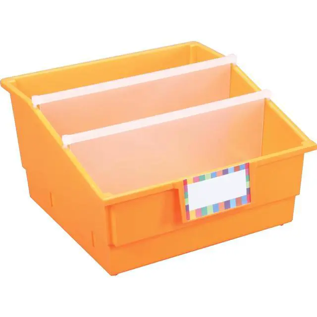 Alt view image 5 of 7 - Picture Book Bins with Dividers - 6 Bins - 8?" W x 13?" D x 7?" H - Classroom Decor - Library Organization