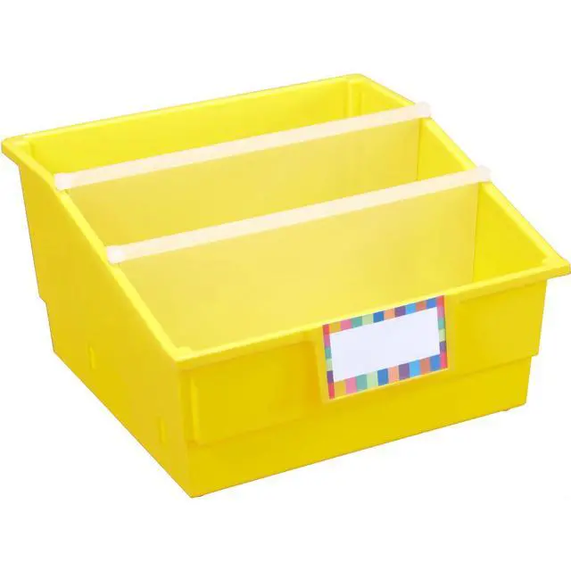 Alt view image 4 of 7 - Picture Book Bins with Dividers - 6 Bins - 8?" W x 13?" D x 7?" H - Classroom Decor - Library Organization