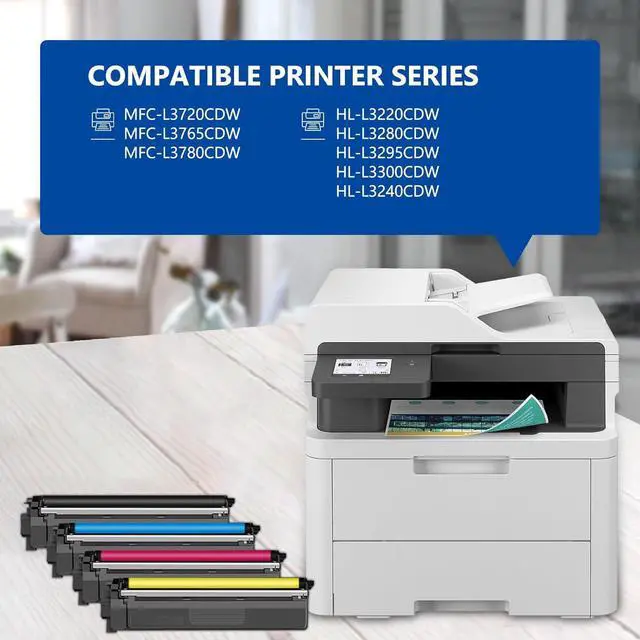 Alt view image 2 of 7 - TN-229 TN229 Toner Cartridges High Yield Replacement for Brother TN229 TN229XL Toner Cartridges use to HL-L3280CDW MFC-L3720CDW MFC-L3765CDW MFC-L3780CDW Printer Toner, TN2294PK