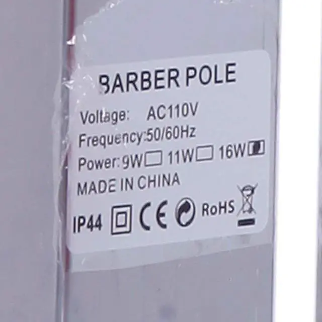 Alt view image 6 of 7 - 2 Packs 36'' LED Barber Pole Light Outdoor Classic Style, Hair Salon Barber Shop Open Sign, Rotating Red White Blue LED Strips