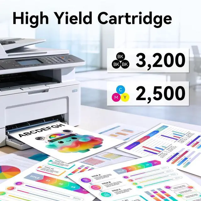 Alt view image 3 of 7 - Compatible 218X Toner Cartridge, Color, 4-Pack | Compatible for HP Color LaserJet pro MFP 3301sdw 3301fdw 3301cdw 3201dw Printer