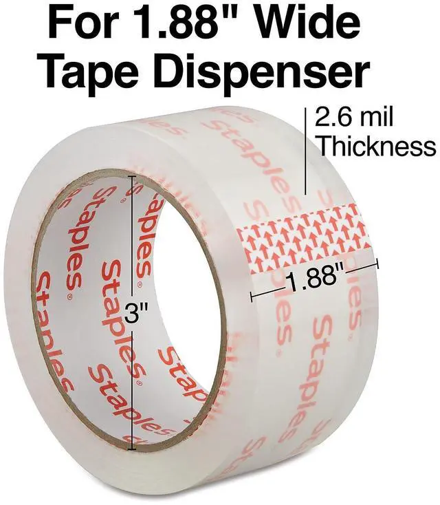Alt view image 2 of 4 - Moving & Storage Packing Tape, 1.88 x 54.6 Yards, Clear 36 Rolls