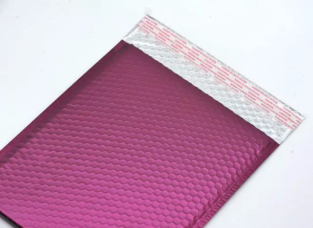 Alt view image 3 of 6 - ProLine Matte Metallic Bordeaux Wine Red Bubble Padded Mailers Extra Wide #0 6x10 Inch Self Seal Padded Envelopes (500)