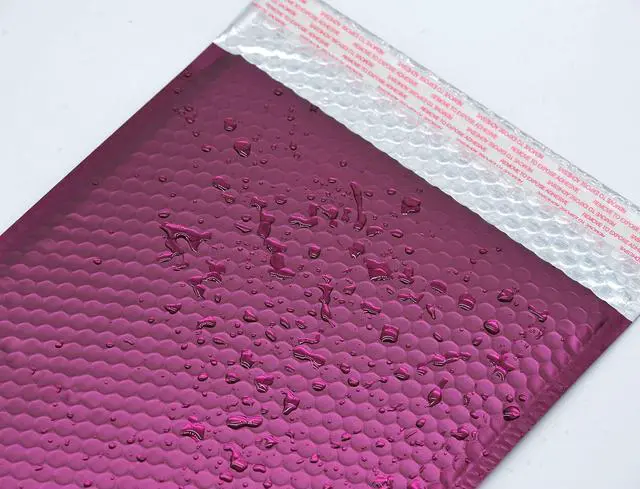 Alt view image 2 of 6 - ProLine Matte Metallic Bordeaux Wine Red Bubble Padded Mailers Extra Wide #0 6x10 Inch Self Seal Padded Envelopes (500)
