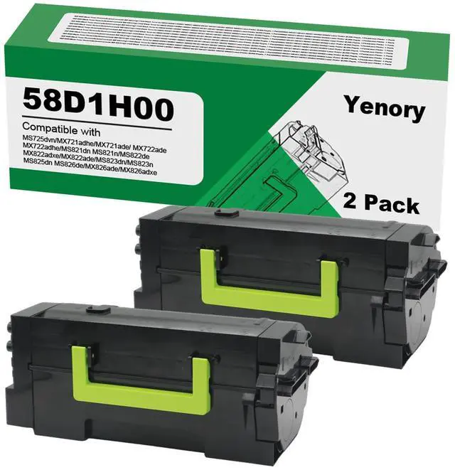 Main image of 58D1H00 Black High Yield Toner Cartridge Replacement for Lexmark 58D1H00 58D1U00 58D1000 58D1X00 Toner Cartridge for MS725 MS821 MS822 MS823 MS824 MS825 MS826 MX721 MX722 MX725 MX822 MX824 Printer