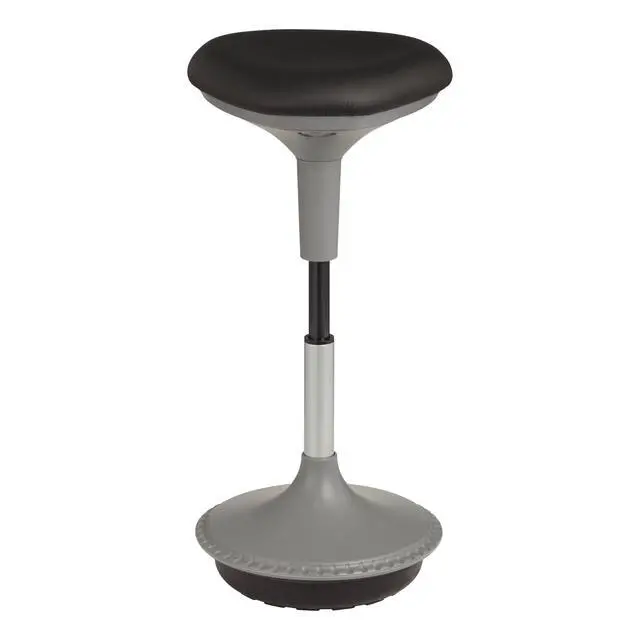 Main image of Adjustable Height Active Learning Stool for Office Desks and Classrooms, Foam-Padded Backless Wobble Stool with Rocking Motion, Black