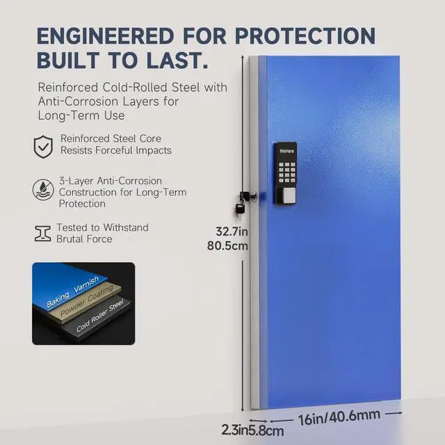 Alt view image 2 of 7 - 120 Key Lock Box, Smart Key Cabinet with Key Management System, App, Bluetooth, Dynamic/Static Password, WiFi Unlock(Sold Separately), Wall-Mount Commercial Key Storage Box for Office, School