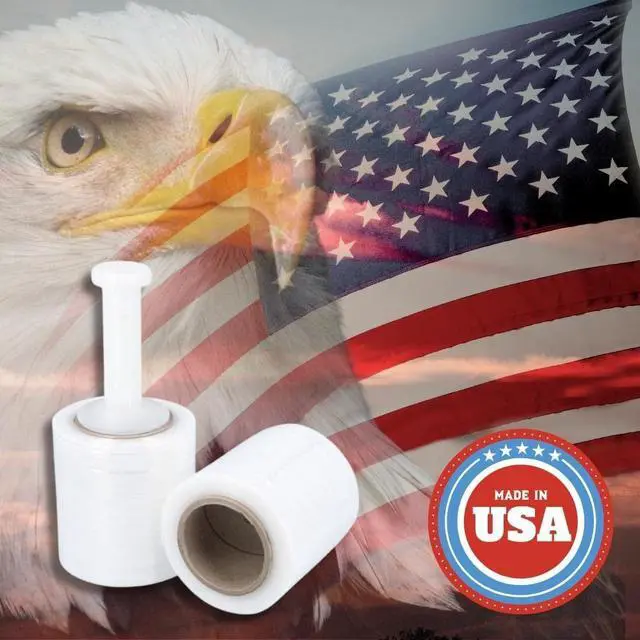 Alt view image 7 of 7 - PSBM Mini Stretch Film/Wrap with Plastic Handle 5" x 1000' 50 GA 24 Rolls | Wrap with Plastic Handle, Industrial Strength Clear Shrink / Plastic Wrap for Moving, Packing, Shipping, Bundling & Storage