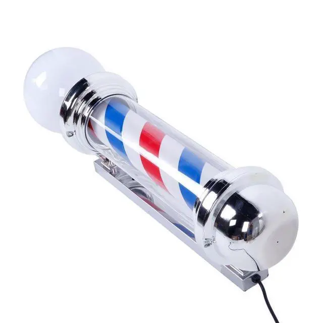 Alt view image 3 of 4 - 2 Packs 32'' LED Barber Pole Light Classic Style,Hair Salon Barber Shop Open Sign,Rotating Red White Blue LED Strips,IP44 Waterproof Save Energy