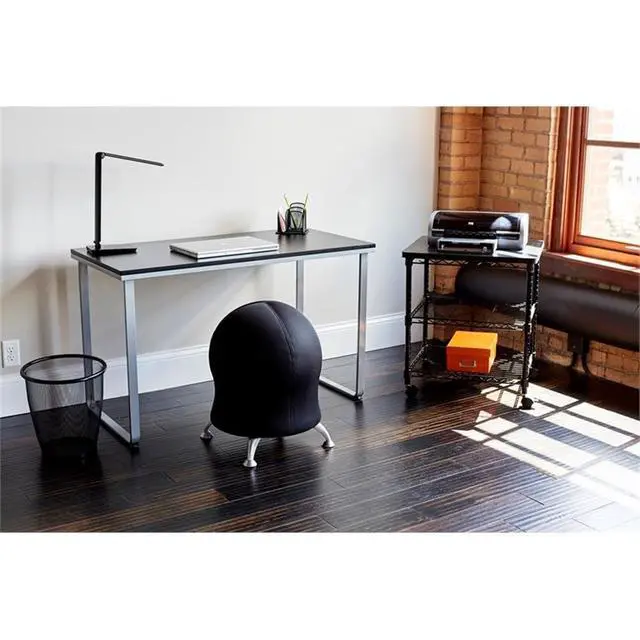 Alt view image 5 of 6 - Deskside 3 Tier Rolling Cart Printer Stand, Mobile Utility Table for Home Office with Steel Shelves, Black
