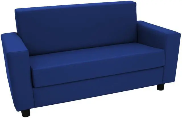 Main image of SoftScape Inspired Playtime Classic Reading Sofa, Children's Commercial-Grade Upholstered Furniture for Home, Daycare, Preschool, Library; Comfy Modern Design - Blue, 14473-BL