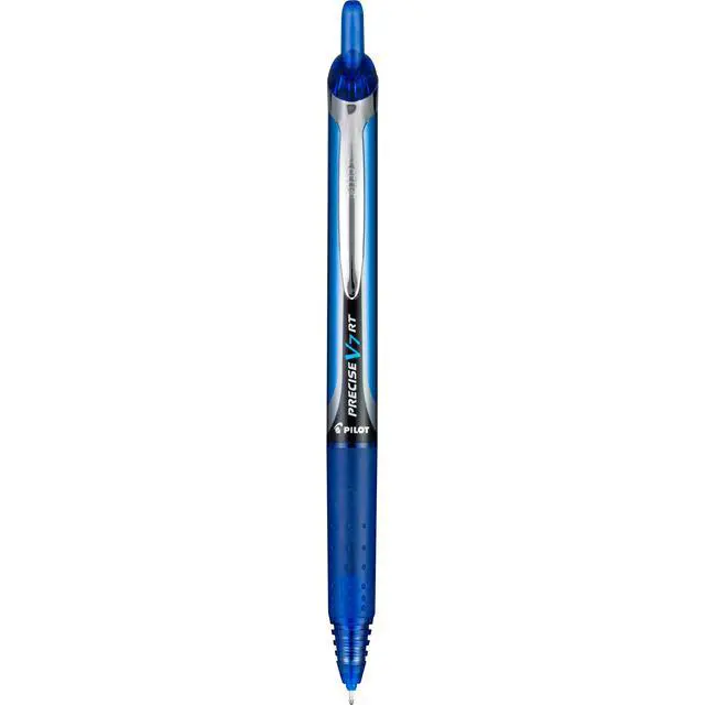 Alt view image 2 of 5 - Precise V7 RT Refillable & Retractable Liquid Ink Rolling Ball Pens, Fine Point (0.7 mm) Blue, 8 count (Pack of 8)