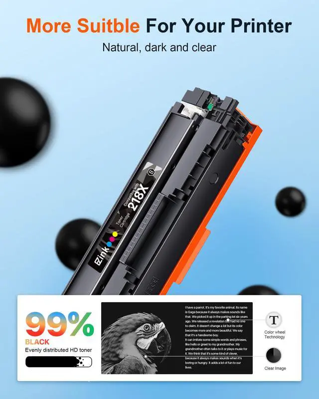 Alt view image 4 of 7 - Compatible HP 218X Toner Cartridges 4 Pack with Chip for HP Color LaserJet pro MFP 3301fdw 3301sdw Compatible for 218X 218 218A Toner for LaserJet pro MFP 3301fdw 3301sdw 3301cdw 3201dw W2180X